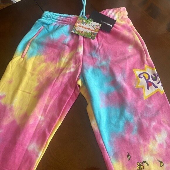 Rugrats Junior's Size S Pink Pull On Jogger Pants sweatpants unisex adult New - Picture 9 of 16